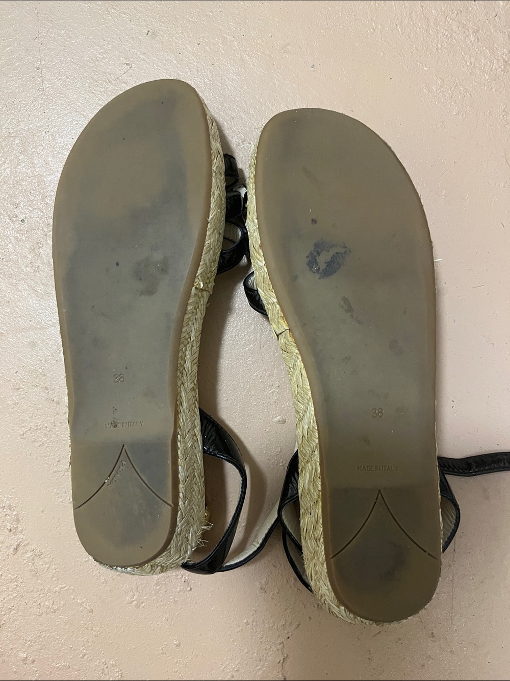 Prada Black Patent Leather Strappy Slingback Sandals - Picture 4 of 4